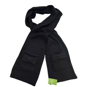 Kate Spade NWT Women’s Black Knit Bow Scarf